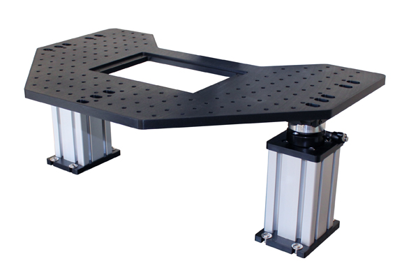 Adjustable height stage platform for electrophysiology