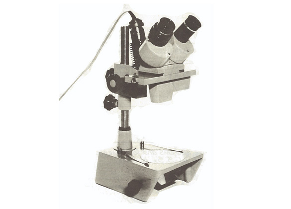 A modular stereo microscope.