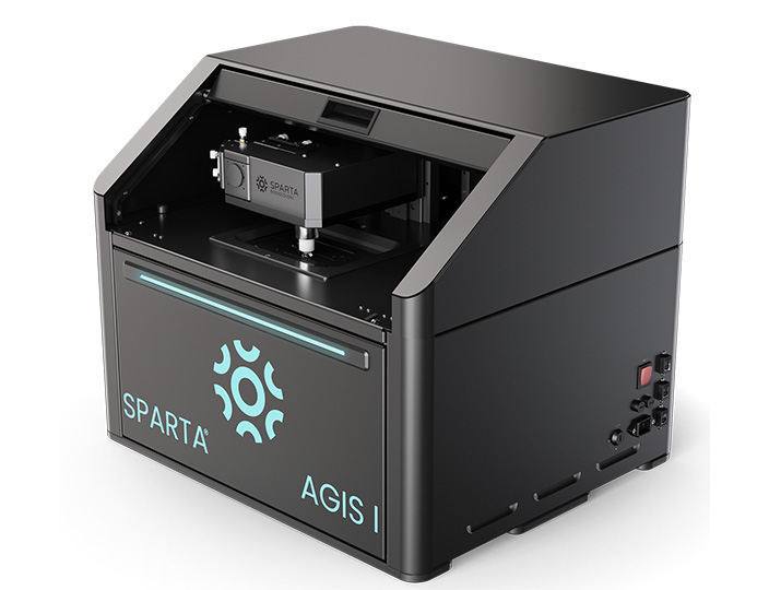 A black desktop instrument for single particle Raman trapping.